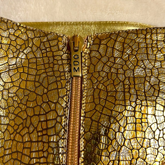 Gerardina Di Magio. Elegant Gold Stiletto Boots. Size 9. - Picture 7 of 12